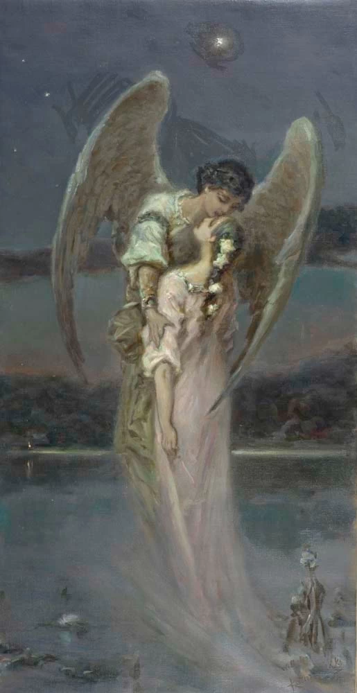 Ragazza con angelo